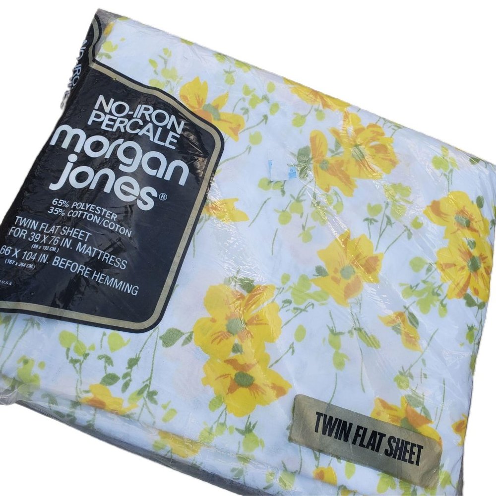 VTG Morgan Jones Princess Yellow Twin Flat Sheet